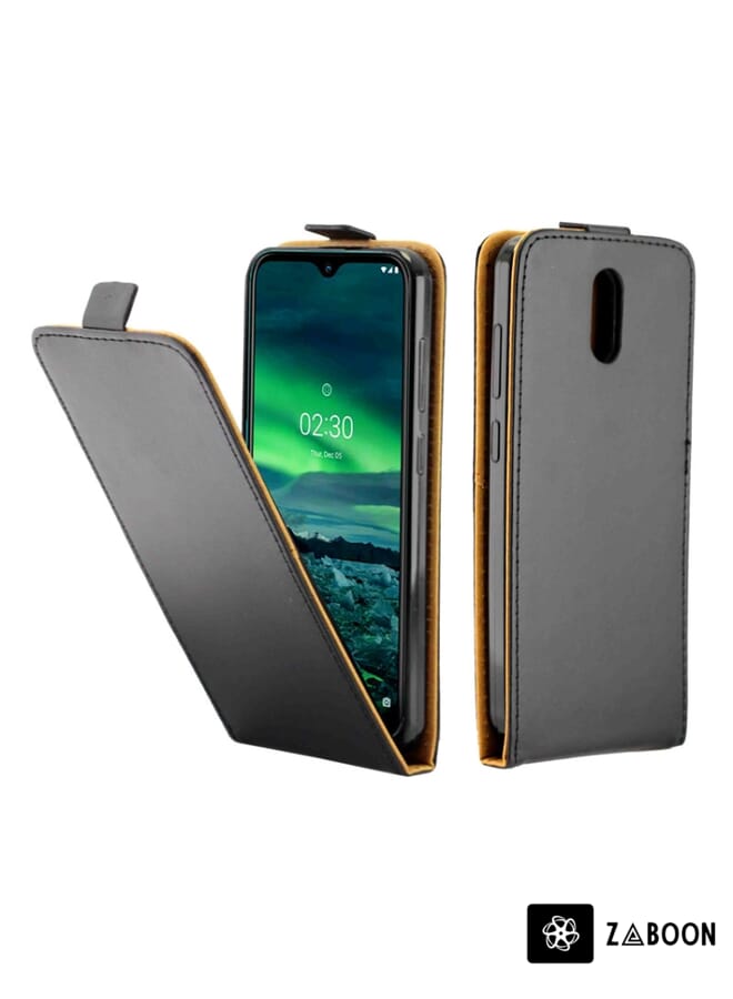 Zaboon Protective Case Cover For Nokia 2.3 Business Style Vertical Flip TPU Leather Case  with Card Slot - Image 1