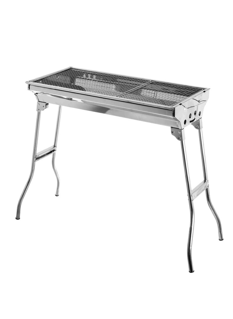 Dania - Foldable rectangular barbecue charcoal grill, size 73/34/70 cm - Image 1