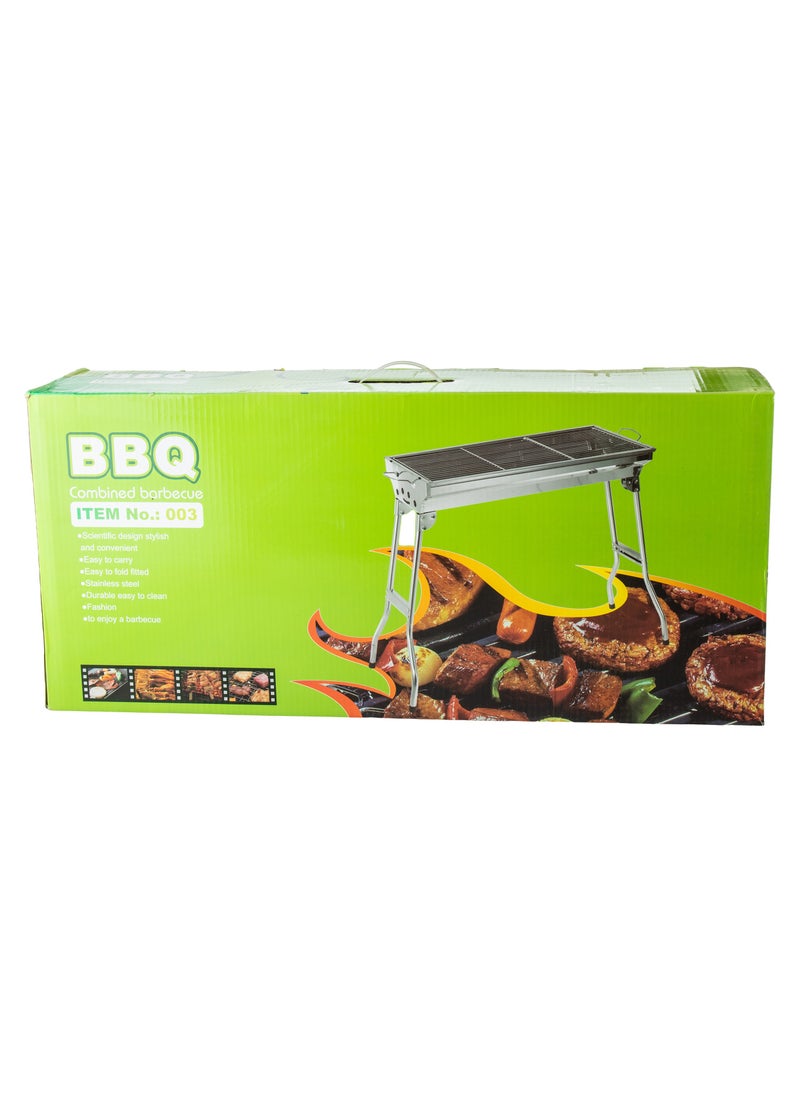 Dania - Foldable rectangular barbecue charcoal grill, size 73/34/70 cm - Image 1