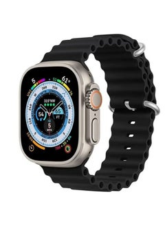 Generic Alpine Loop for Apple Watch 49mm 45mm, Woven Loop with Metal Sport Band with iWatch Band Series Ultra 8 7 6 5 4 3 2 1 SE - Black  - Image 1