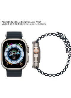 Generic Alpine Loop for Apple Watch 49mm 45mm, Woven Loop with Metal Sport Band with iWatch Band Series Ultra 8 7 6 5 4 3 2 1 SE - Black  - Image 4