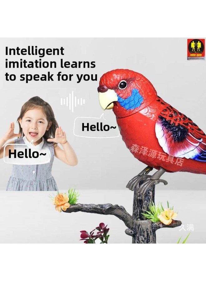 Voice-activated Bird Electric Induction Talking Parrot Children's Toys For The Elderly And Children To Relieve Boredom Toys-Color:Learn To Speak + Bird Chirping + Yellow Rose Parrot-Scale:Battery Version 【3 Ordinary Batteries】 - Image 3