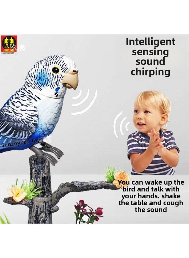 Voice-activated Bird Electric Induction Talking Parrot Children's Toys For The Elderly And Children To Relieve Boredom Toys-Color:Learn To Speak + Bird Chirping + Yellow Rose Parrot-Scale:Battery Version 【3 Ordinary Batteries】 - Image 4