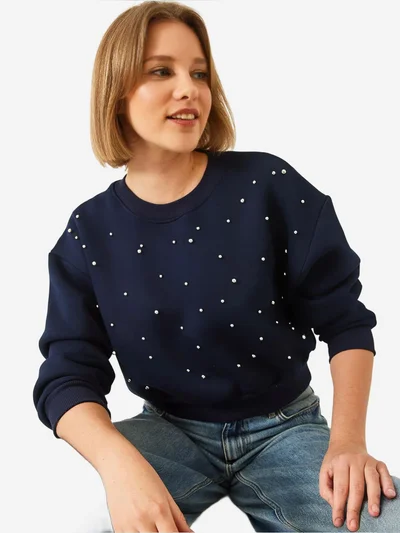 بيانكو لوتشي بلوفر بياقة دائرية بنقشة لوتشي مع بوم بوم