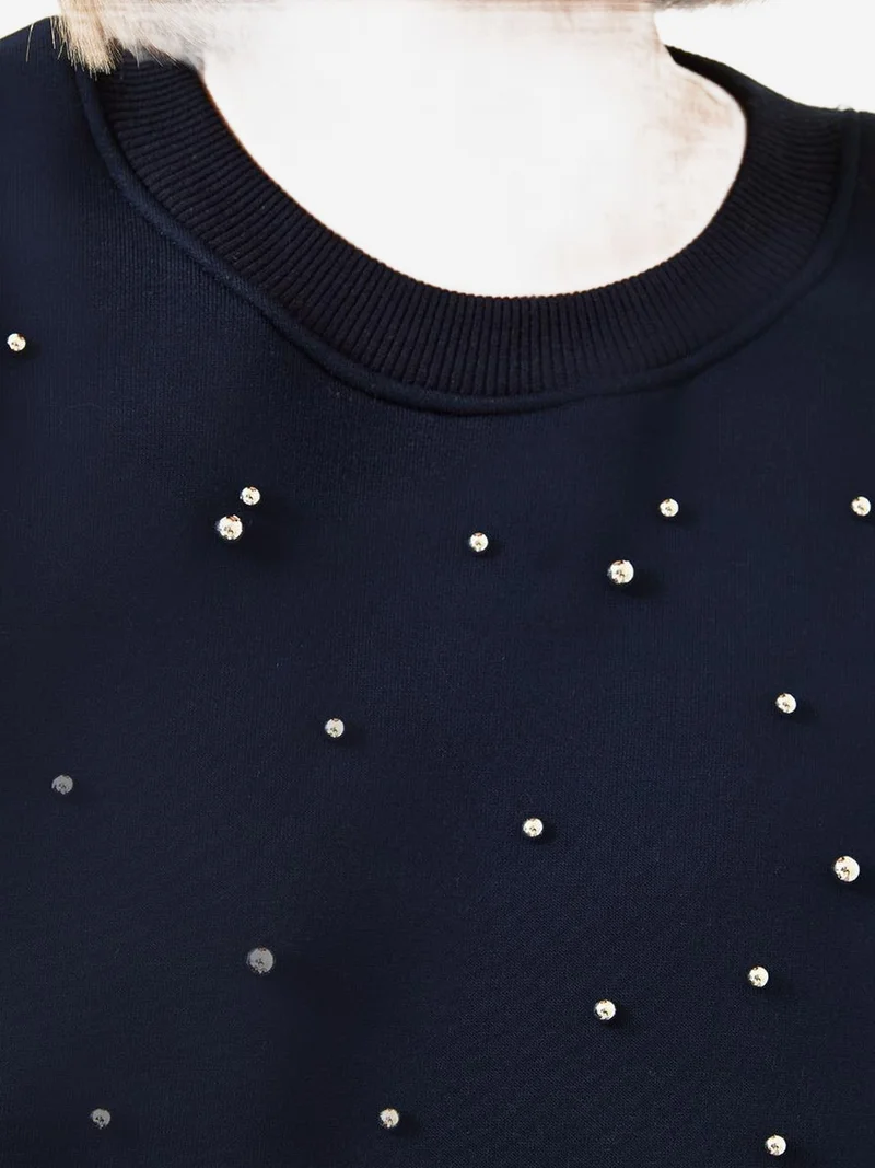 بيانكو لوتشي بلوفر بياقة دائرية بنقشة لوتشي مع بوم بوم