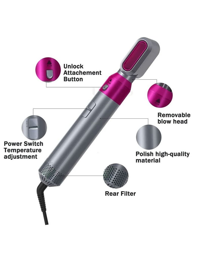 ELTRAZONE فرشاة مجفف الشعر 5 في 1 مجفف شعر كهربائي فرشاة هواء ساخن مشط مكواة تجعيد تلقائية - Image 5