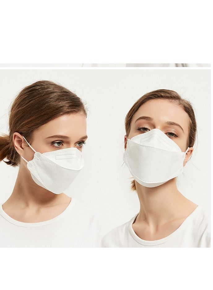 Pack Of 10 N95 Disposable Particulate Respiratory Face Mask for Adults White  - Image 3