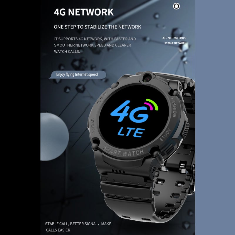 4G Kids Smartwatch: IP67 Waterproof 680mAh Battery - 4G Full Netcom Video Call Gps Wi-Fi Wrist Watch for Boys Girls Birthday Gift Use - Image 3