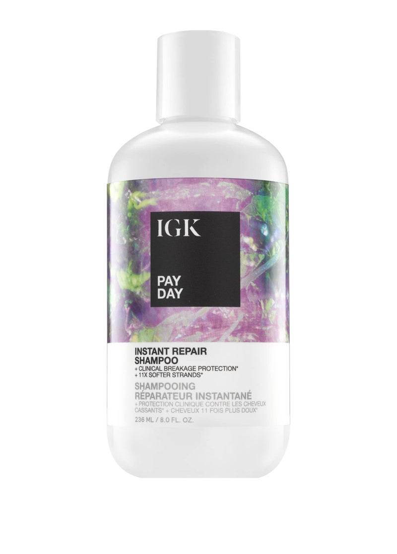 IGK PAY DAY Instant Repair Shampoo | Bond-Building + Damage Repair | Vegan + Cruelty Free | 8 Oz - Image 1