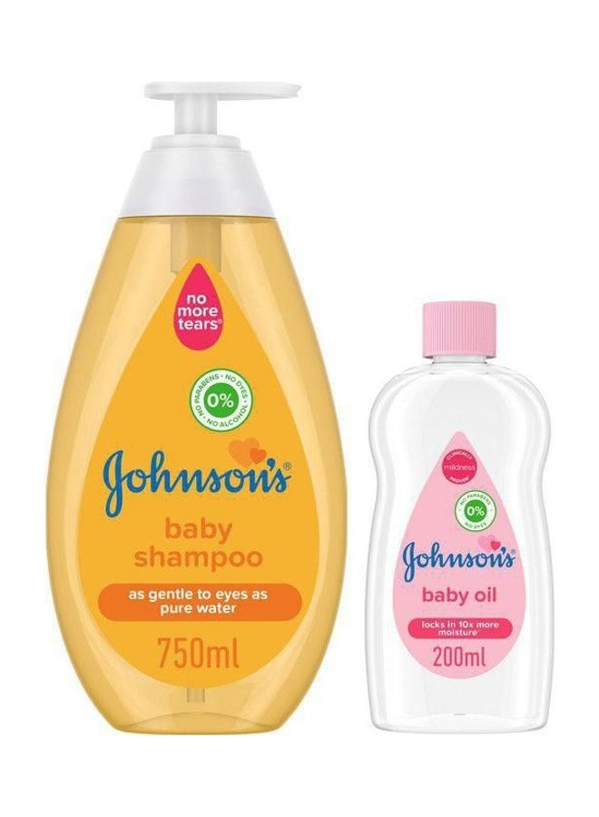 Johnson's Baby Shampoo 750ml Plus Baby Oil 200ml - Image 1