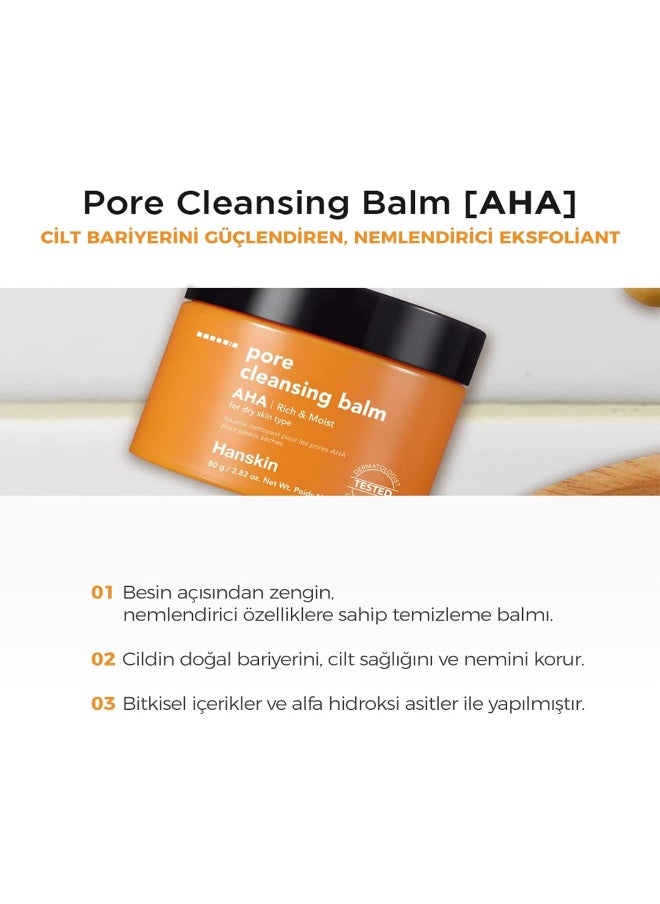 Hanskin - Pore Cleansing Balm Aha Rich & Moist 80G - Image 1