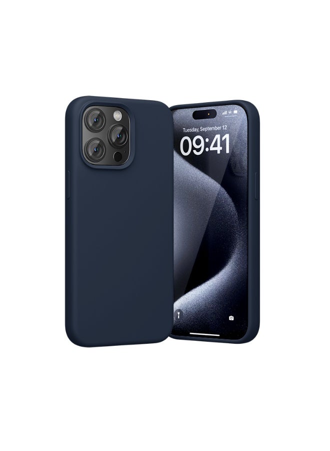 VENTION Liquid Silicone Case for iPhone 15 Pro Max with MagSafe Midnight Blue - Image 1