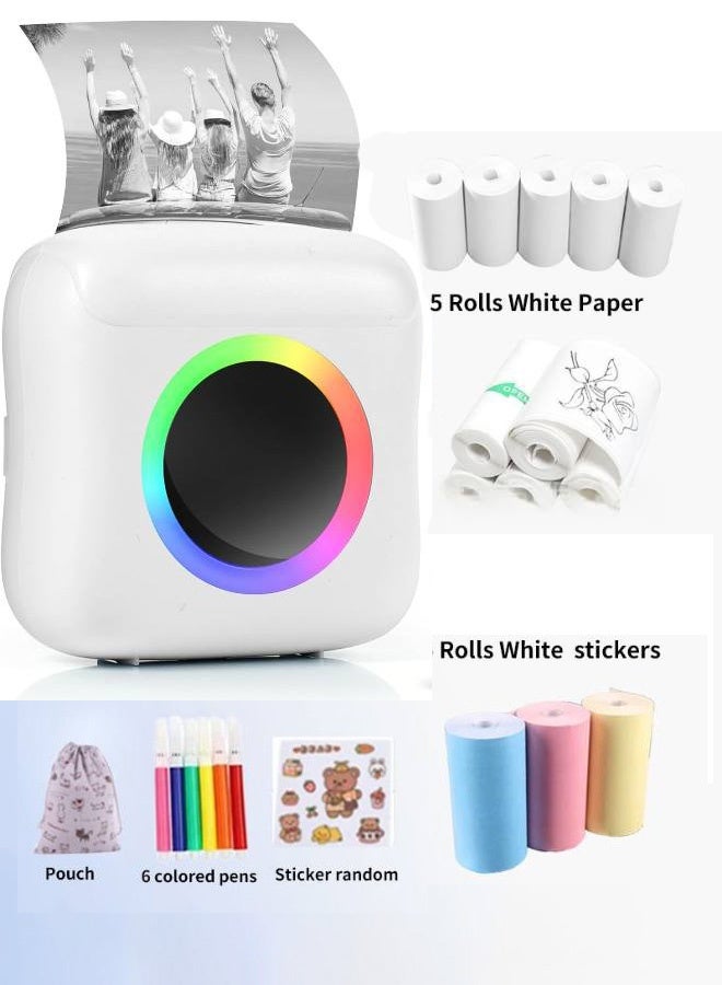 Mini Portable Bluetooth Thermal Printer, Wireless Sticker and Photo Printer for Learning and Office Use - Image 1