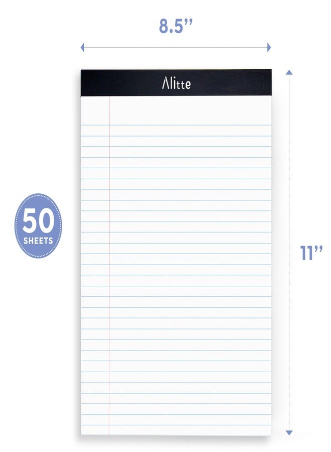 Alitte Legal Notepads 8.5 x 11, Pack of 12 - Perforated Wide Ruled Writing Pad - Premium Thick Paper, No Ink Bleeding - Blank Legal Pads For Home, Office, School, Business - 50 Sheets Per Notebook - Image 3
