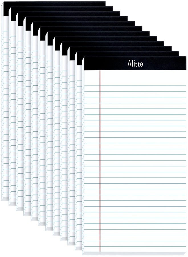 Alitte Legal Notepads 8.5 x 11, Pack of 12 - Perforated Wide Ruled Writing Pad - Premium Thick Paper, No Ink Bleeding - Blank Legal Pads For Home, Office, School, Business - 50 Sheets Per Notebook - Image 1