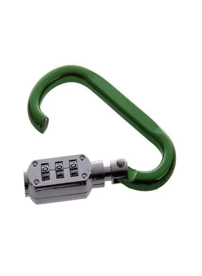 Packcy 3-Digit Combination Space Number Lock Hook Keyring - Mini Padlock Keychain for Backpack, Luggage, Gym, Travel & Lockers | Durable Metal Security Screw Hook Lock (2 Pc) - Image 2
