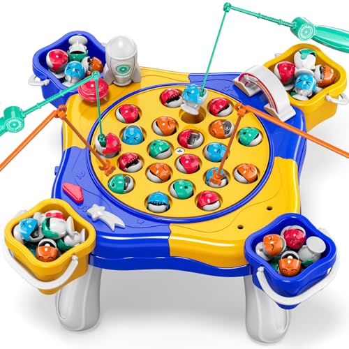 WATUDOU Magnetic Fishing Game for Kids Toddlers 35 70 pcs Fishing Toys for Kids Toddlers 35 Fishing Table Toys Board Game Birthday Gifts for 3 4 5 6 7 8 Years Old Toddler Kid - Image 1