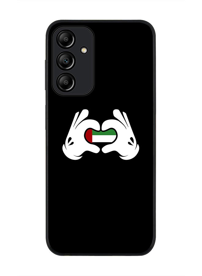 Stylizedd Rugged Black edge case for Samsung Galaxy A15 / A15 5G, Slim fit Soft Case Flexible Anti Drop TPU Gel Thin Cover- Emarati Love - Image 1