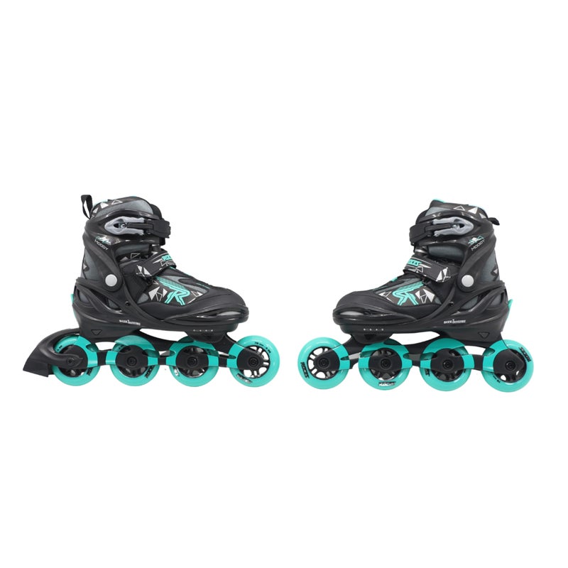 Roces MOODY Inline Skates for Teens – Black/Aqua EU 36–40 | Adjustable Roller Skates with Anatomical Padding, ABEC 5 Bearings & 82A PU Wheels (400856/00003-36) - Image 3