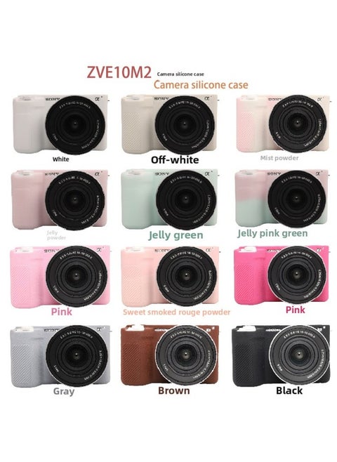 For Sony ZVE-10M2 Camera Case ZVE10M2 Silicone Case ZVE10II Case Soft Case-Color:Zve10m2 Sun Pattern Off-white