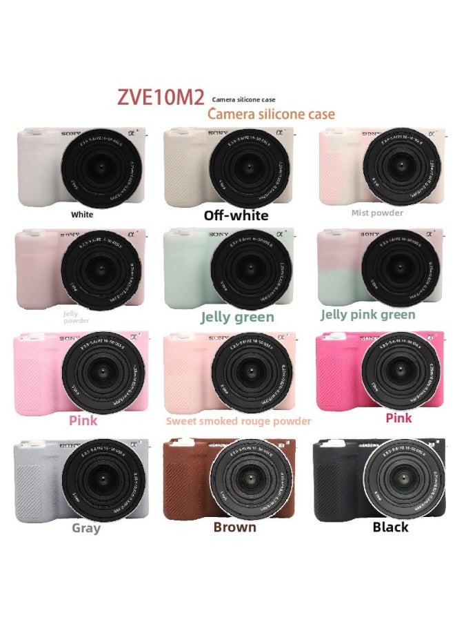 Generic For Sony ZVE-10M2 Camera Case ZVE10M2 Silicone Case ZVE10II Case Soft Case-Color:Zve10m2 Sun Pattern Off-white  - Image 1