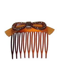 CARAVAN Caravan Handmade Comb Decorated With Layered Detailed Plastic Bow And 30 Rhinestones And Studs 