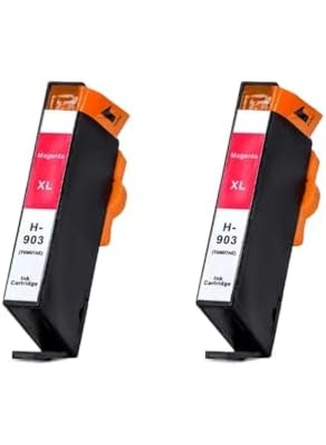 HP903XL 907XL 2 قطعة خرطوشة حبر أرجوانية متوافقة مع Officejet Pro 6960 6961 6963 6964 6965 6966 6968 6970 6971 6974 6975 6976 6978 6979 - Image 2