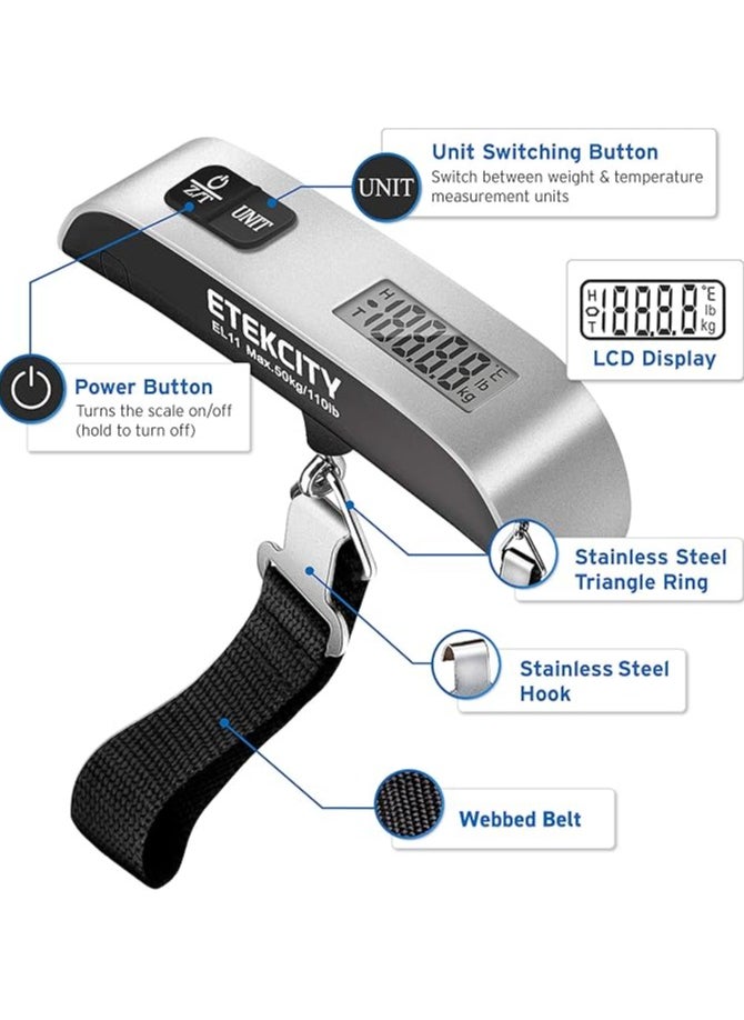 ETEKCITY - Luggage Scale for Travel Digital Suitcase Weight Scale 110 Pounds - Image 1