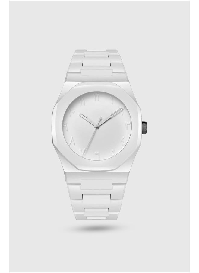 Generic - White carbon watch with Arabic numerals - Image 1