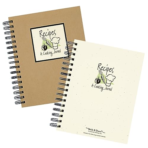 Write it Down series by Journals Unlimited, Guided Journal, Recipes, A Cooking Journal, Full-size 7.5"x 9", Kraft Hard Cover, Made in USA - Image 3