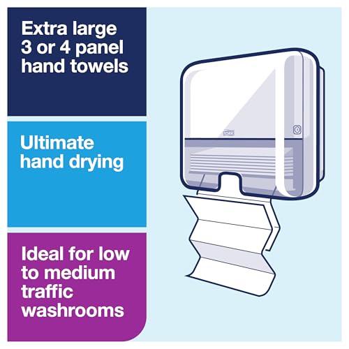 Tork Xpress Mini Multifold Hand Towel Dispenser White H2, One-at-a-Time Dispensing, Elevation Range, 553120 - Image 4