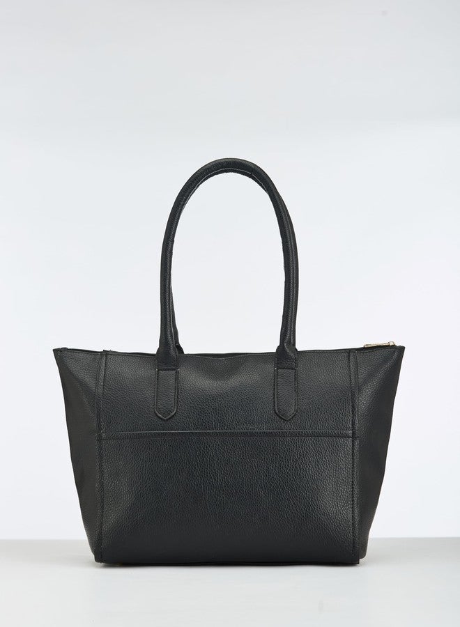 Fargo Stella Black Tote Bag for Women | Large Vegan Leather Handbag with RFID Pockets, Zip Closure, Premium Look | Office, College, Party Use | Stylish Shoulder Bag | Made in India - Image 5
