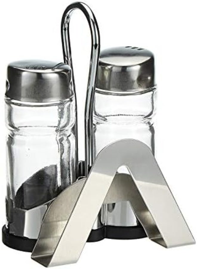AKDC Harmony Table Top Salt And Pepper Glass Holder - Clear - Image 4