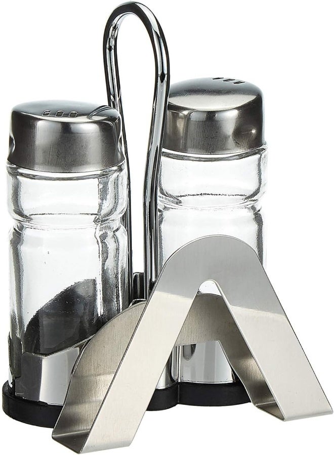 AKDC Harmony Table Top Salt And Pepper Glass Holder - Clear - Image 5