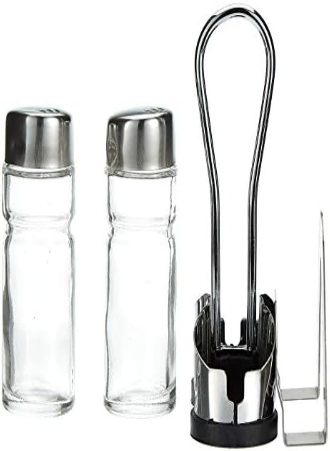 AKDC Harmony Table Top Salt And Pepper Glass Holder - Clear - Image 3