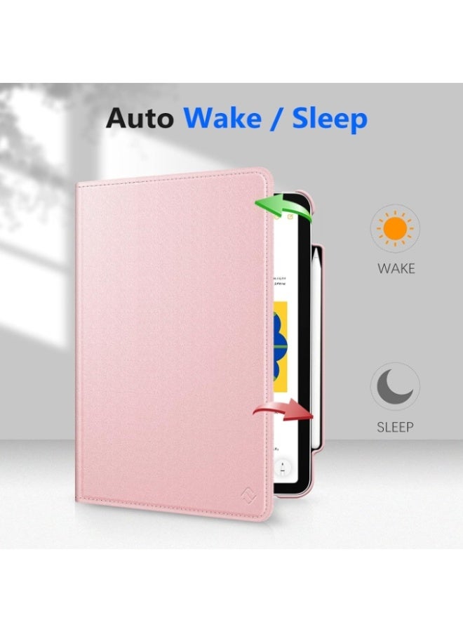 for Lenovo Idea Tab Pro 12.7 Inch Case Cover, Multi-Angle Stand + 360 Rotating Bracket + Shockproof Leather Slim Protective Cover，pink - Image 3