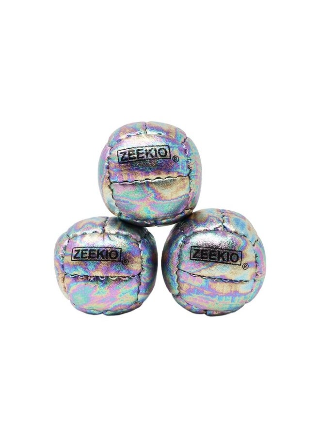 Zeekio Zeekio Galaxy Juggling Balls - Premium 12 Panel Genuine Leather Balls - 130g - 67mm - Pack of 3 - Cosmo  - Image 5
