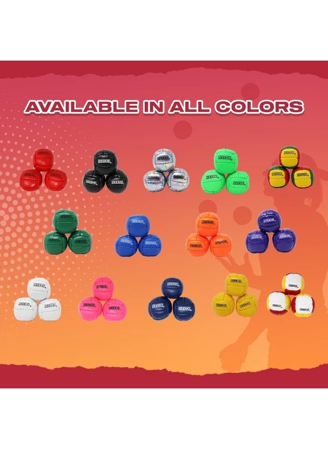 Zeekio Zeekio Galaxy Juggling Balls - Premium 12 Panel Genuine Leather Balls - 130g - 67mm - Pack of 3 - Cosmo  - Image 1
