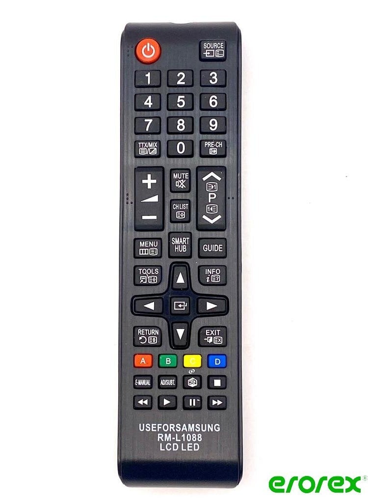 erorex Replacement Wireless Universal TV Remote Control For Samsung HD LED Smart TV Black  - Image 1