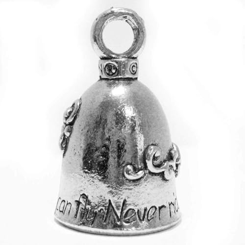 Guardian Bell Guardian Angel Motorcycle Bell Bike Accessory with Black Bell Hanger - Never Ride Faster than Your Angel can Fly - Image 3