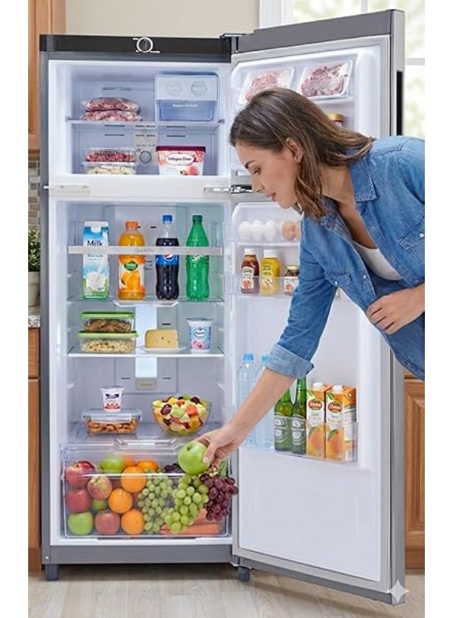 Godrej 294 Ltr Gross / 272 Ltr Net Capacity Frost Free Nano Shield Technology Inverter With Freshness up to 30 Days Double Door Refrigerator (GFE310F ST GL Black Color) 135 W RT GFE310F ST GL Black - Image 5