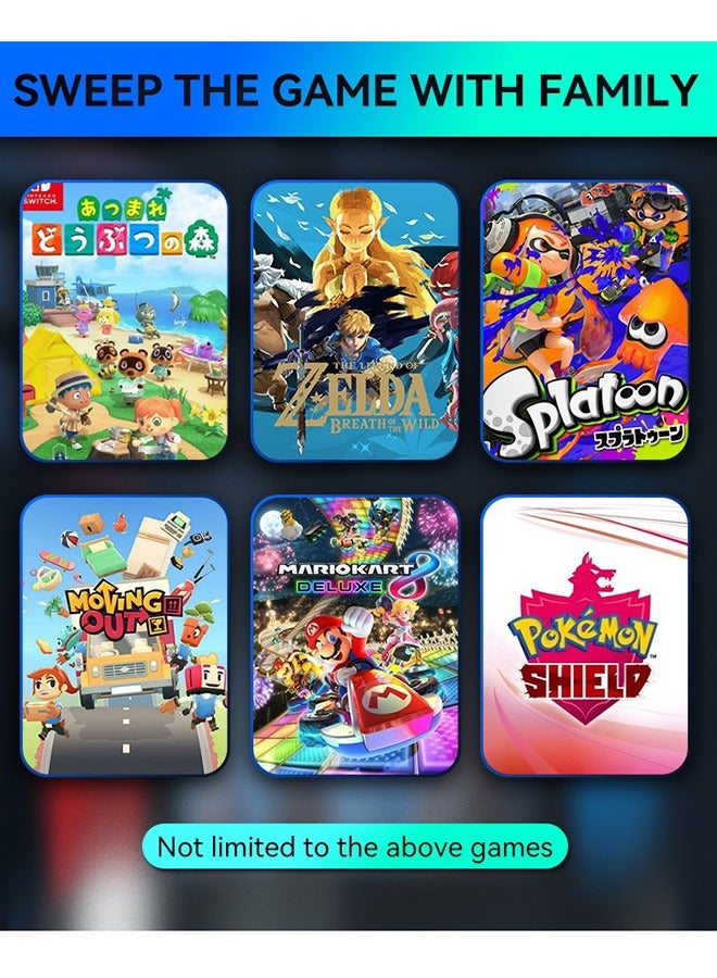 وحدة تحكم لاسلكية NS لاستبدال وحدات تحكم Nintendo Switch L/R متوافقة مع عصا تحكم Nintendo Switch/Lite/OLED مع حزام يد للاستيقاظ/لقطة الشاشة/الاهتزاز المزدوج/وظيفة التحكم في الحركة  - Image 4