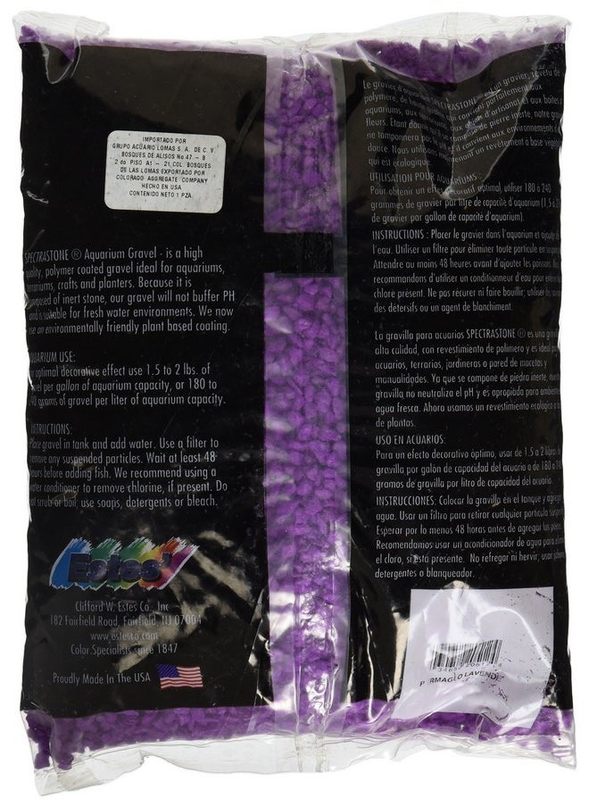 Estes Spectrastone Permaglo Lavender Aquarium Gravel For Freshwater Aquariums, 5Pound Bag  - Image 2
