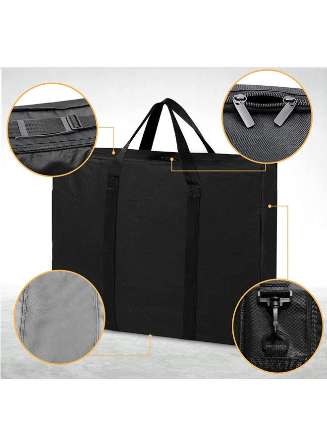 SIRUITON SIRUITON Folding Table Storage Bag, Portable Carry Bag for Folding Picnic/Camp Tables with Reinforcing Plate & Shoulder Strap, 24" D x 24" W x4.5 HBag only - Image 4