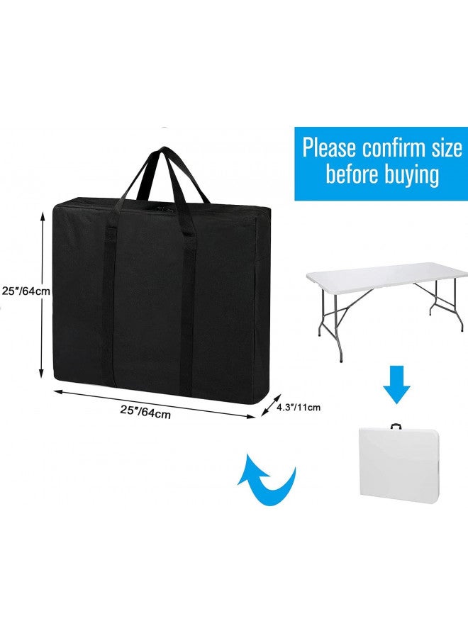 SIRUITON SIRUITON Folding Table Storage Bag, Portable Carry Bag for Folding Picnic/Camp Tables with Reinforcing Plate & Shoulder Strap, 24" D x 24" W x4.5 HBag only - Image 1