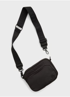 Logo Print Zip Detail  Crossbody