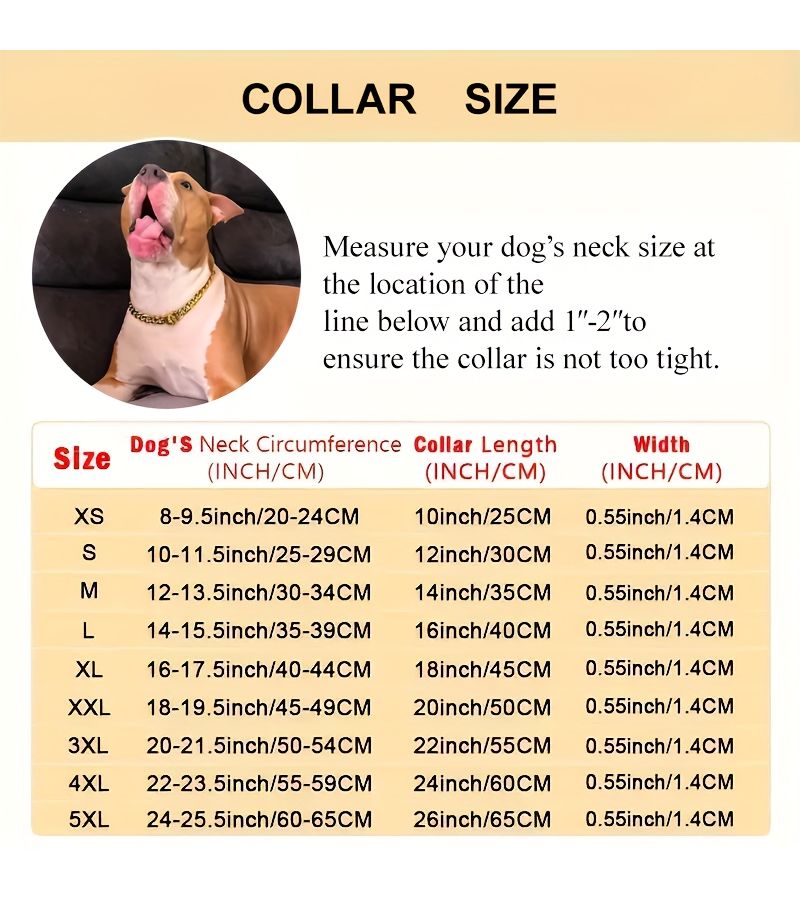 15mm Heavy Duty Stainless Steel Dog Collar Golden Cuban Chain Leash Custom Engraving Adjustable For Small Medium Large Dogs Pet Loss Prevention All Seasons - Image 2