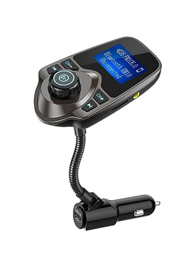 Arabest Bluetooth Car FM Transmitter Adapter Handsfree Kit with 1.44 Display - KM18 Brown  - Image 1