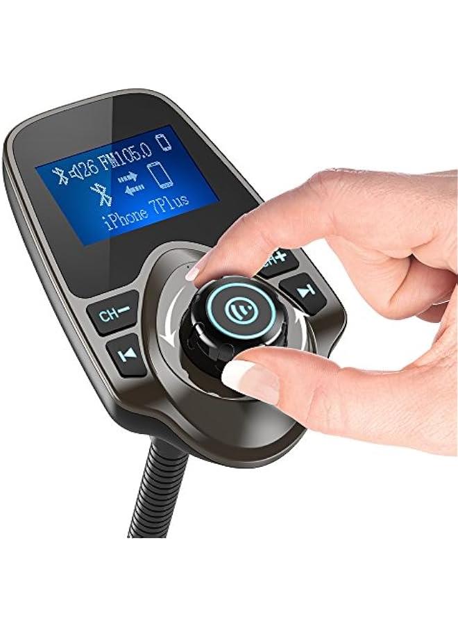 Arabest Bluetooth Car FM Transmitter Adapter Handsfree Kit with 1.44 Display - KM18 Brown  - Image 2