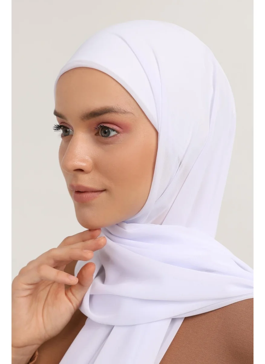 التوبة Ready Practical Luxury Pipe Bonnet Chiffon Shawl